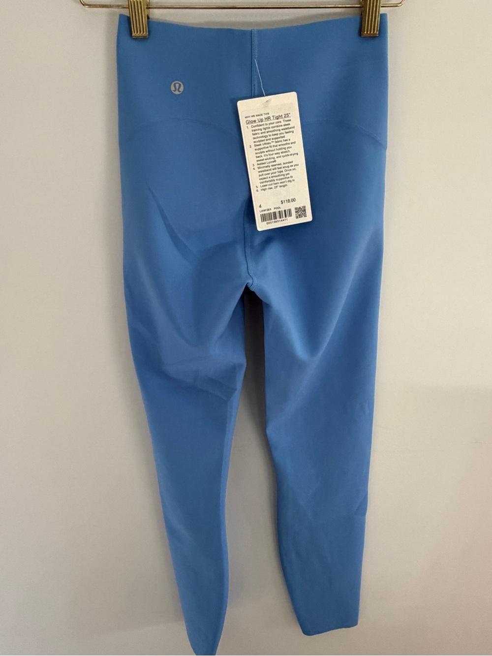Lululemon Glow Up High Rise Tight 25” Pool Party Blue Size 4 NWT - Picture 5 of 8